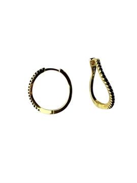 Pico Amelia Petit Hoops Black 